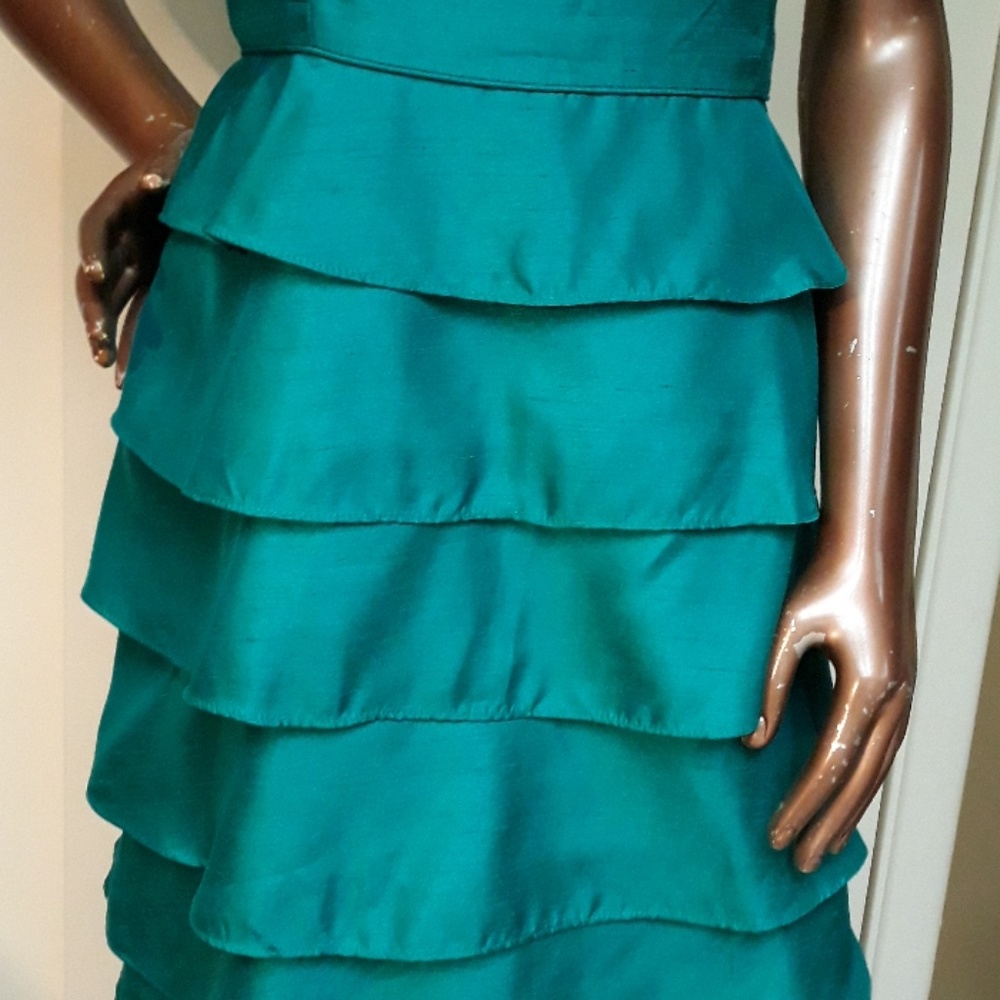 Tahari Jade Ruffled Cocktail Dress - Picture 2 of 4